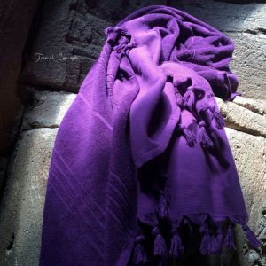 Serviette de plage Woha 95x180cm 100% Coton Violet