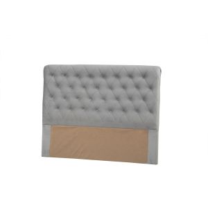 Tête de lit capitonné Gauto L90cm Velours Gris