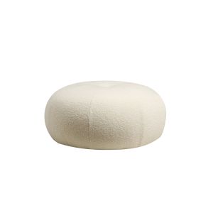 Pouf Marshmallow Tissu Blanc