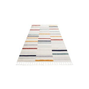 Tapis Orta 80x150cm Motif Bandes en relief Multicolore