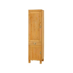 Meuble colonne pour cuisine style classique 2 portes et 1 tiroie Tosco L50xP50cm Bois naturel