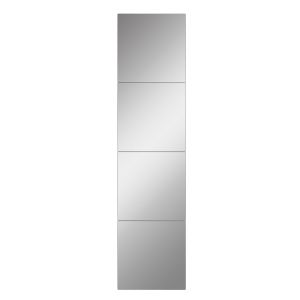 Lot de 4 miroirs adhésif Klarra L20xH80cm Argent