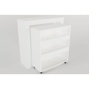 Ensemble meuble de cuisine avec table haute zidane L90cm Blanc