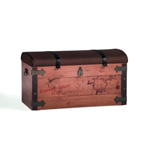 Coffre de rangement Skippy L92cm Bois foncé