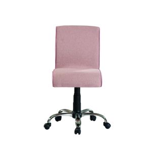 Chaise pivotante ajustable en hauteur Diallos Tissu Rose clair