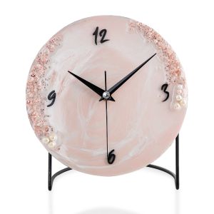 Horloge à poser design Galazi D19cm Nuance de Rose