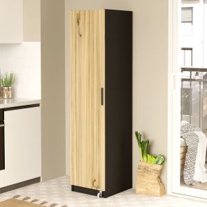 Armoire de cuisine 1 porte Vahusa L41,7cm Chêne clair et Wenge