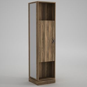 Armoire pivotante avec miroir Gerzal H180cm Bois Naturel