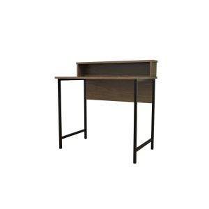 Bureau Chahla 90cm Bois foncé et Métal Noir