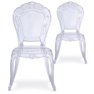 Lot de 2 chaises royales Dakan Transparent