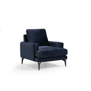 Fauteuil Narchis Velours Bleu marine