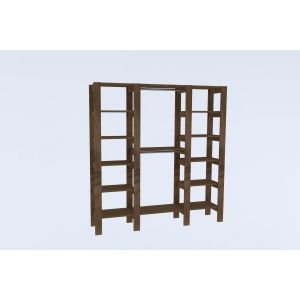 Garde-robe ouverte Otama L161cm Bois foncé