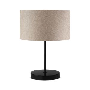 Lampe de table Columpa Métal Noir et Tissu Beige