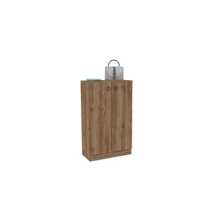 Meuble à chaussure Wolde H100cm Bois foncé