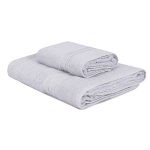 Set de 2 serviettes Sicco 100% Coton Gris