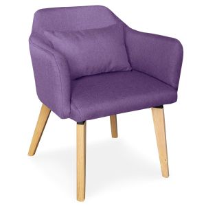 Chaise / Fauteuil scandinave Baban Tissu Violet