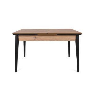 Table à manger extensible Aldebaran Noir et Bois foncé