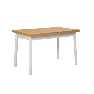 Table à manger extensible Avre Bois clair et Blanc