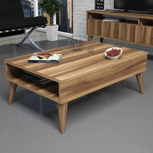 Table basse avec rangement Yaltra L90xP60cm Bois