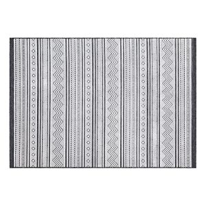 Tapis Aidyn 196x290cm Motif Berbère Noir et Blanc