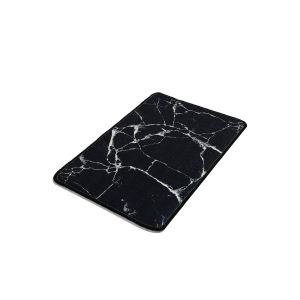 Tapis de salle de bain Artemus 40x60cm Noir Effet marbre