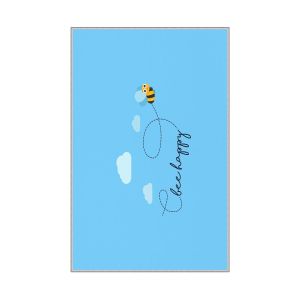 Tapis Kittal 100x150cm Motif "Bee happy" Bleu