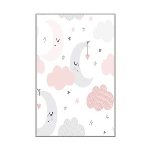 Tapis Kitty 100x150cm Motif Croissant et Nuages