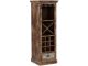 Armoire à vin 1 tiroir Sadaf L50cm Bois de manguier Motif Ethnique Marron et Blanc