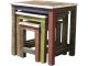 Lot de 3 tables basses gigognes design Alwan Bois de manguier Multicolore