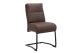 Lot de 2 chaises rembourrées design Wilden Simili Marron et Métal Noir