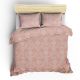 Set housse de couette 240x220cm et 2 taies d'oreiller 60x60cm Riley Tissu Motif Baroque Rose