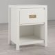 Nightstand with 1 Drawer in MDF White