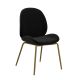 Upholstered Dining Chair in Velvet Black