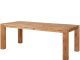 Table de salle à manger Style campagnard Marya L220cm Chêne massif Naturel