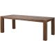 Table de salle à manger Style campagnard Marya L220cm Chêne massif Marron