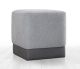 Pouf carré Martano Tissu Gris clair et foncé