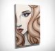 Tableau décoratif Aurèle L30xH40 Bois Motif Visage de femme Nuances de Beige