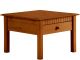 Table basse 1 tiroir Lorina L60xH42cm Pin massif Wenge