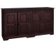 Buffet 4 portes Lorina L159cm Pin massif Wenge