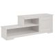 Meuble TV 1 porte Carrola L160cm Pin massif Blanc