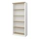 Étagère bibliothèque Locrina L82cm Pin massif Naturel et Blanc