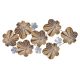 Décoration murale fleurs Tartane L125xH61,5cm Métal Bronze et Argent