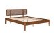 Lit double minimaliste Izabel 140x190cm Bois foncé