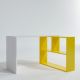 Bureau d'angle Laksan Blanc et Jaune