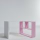 Bureau d'angle Laksan Blanc et Rose