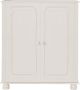 Buffet 2 portes Claudette L85xH95cm Pin ciré Blanc