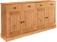 Buffet 4 tiroirs et 4 portes style campagnard Riman Pin massif Naturel