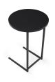 Table d'appoint ronde style contemporain Azaro D38cm Bois et Métal Noir