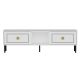 Meuble TV design Vonto L150cm Blanc et Or