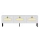 Meuble TV design Menda L150cm Blanc et Or